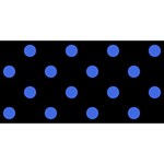 Polka Dots - Royal Blue on Black YOU ARE INVITED 3D Greeting Card (8x4)