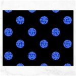 Polka Dots - Royal Blue on Black Jigsaw Puzzle (Rectangular)