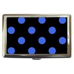 Polka Dots - Royal Blue on Black Cigarette Money Case