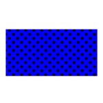 Polka Dots - Black on Blue Satin Wrap