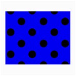 Polka Dots - Black on Blue Small Glasses Cloth