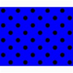 Polka Dots - Black on Blue Collage 8  x 10 