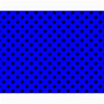 Polka Dots - Black on Blue Collage 11  x 14 