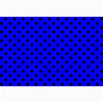 Polka Dots - Black on Blue Collage 12  x 18 
