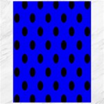 Polka Dots - Black on Blue Canvas 12  x 16 