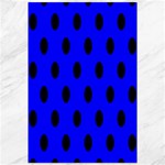 Polka Dots - Black on Blue Canvas 12  x 18 