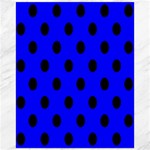 Polka Dots - Black on Blue Canvas 16  x 20 