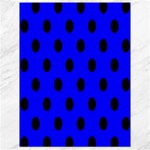 Polka Dots - Black on Blue Canvas 18  x 24 