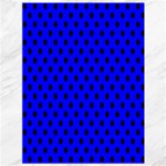 Polka Dots - Black on Blue Canvas 36  x 48 