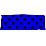 Polka Dots - Black on Blue Body Pillow Case Dakimakura (Two Sides)