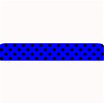 Polka Dots - Black on Blue Small Bar Mat