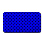 Polka Dots - Black on Blue Medium Bar Mat