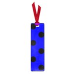 Polka Dots - Black on Blue Small Book Mark
