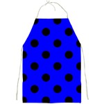 Polka Dots - Black on Blue Full Print Apron