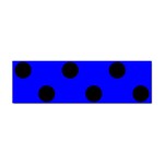 Polka Dots - Black on Blue Sticker (Bumper)