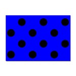 Polka Dots - Black on Blue Sticker A4 (100 pack)