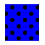 Polka Dots - Black on Blue Greeting Card 4.5  x 6 