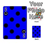 Polka Dots - Black on Blue Playing Cards 54 Designs