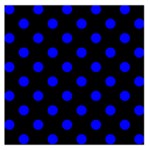 Polka Dots - Blue on Black Large Satin Scarf (Square)
