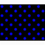 Polka Dots - Blue on Black Collage 8  x 10 