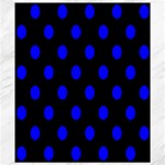 Polka Dots - Blue on Black Canvas 8  x 10 