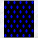 Polka Dots - Blue on Black Canvas 11  x 14 