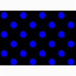 Polka Dots - Blue on Black 5  x 7  Photo Cards