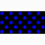 Polka Dots - Blue on Black 4  x 8  Photo Cards