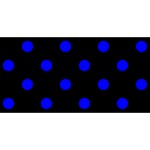 Polka Dots - Blue on Black YOU ARE INVITED 3D Greeting Card (8x4)