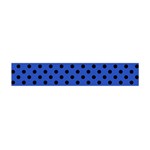 Polka Dots - Black on Cerulean Blue Flano Scarf (Mini)