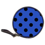 Polka Dots - Black on Cerulean Blue Classic 20-CD Wallet
