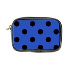 Polka Dots - Black on Cerulean Blue Coin Purse