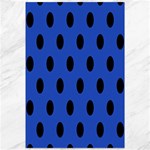 Polka Dots - Black on Cerulean Blue Canvas 12  x 18 