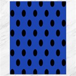 Polka Dots - Black on Cerulean Blue Canvas 18  x 24 