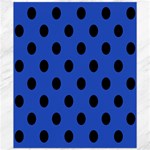 Polka Dots - Black on Cerulean Blue Canvas 20  x 24 