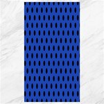 Polka Dots - Black on Cerulean Blue Canvas 40  x 72 