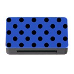 Polka Dots - Black on Cerulean Blue Memory Card Reader with CF