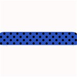 Polka Dots - Black on Cerulean Blue Small Bar Mat