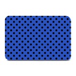 Polka Dots - Black on Cerulean Blue Plate Mat