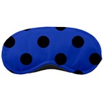 Polka Dots - Black on Cerulean Blue Sleeping Mask