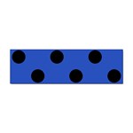 Polka Dots - Black on Cerulean Blue Sticker Bumper (10 pack)