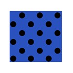 Polka Dots - Black on Cerulean Blue Greeting Card 5  x 7 
