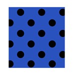 Polka Dots - Black on Cerulean Blue Greeting Card 4.5  x 6 
