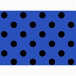 Polka Dots - Black on Cerulean Blue 5  x 7  Photo Cards