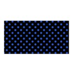 Polka Dots - Cerulean Blue on Black Satin Wrap