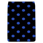 Polka Dots - Cerulean Blue on Black Removable Flap Cover (S)
