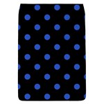 Polka Dots - Cerulean Blue on Black Removable Flap Cover (L)