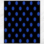 Polka Dots - Cerulean Blue on Black Canvas 8  x 10 