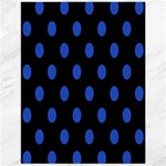 Polka Dots - Cerulean Blue on Black Canvas 12  x 16 