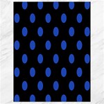 Polka Dots - Cerulean Blue on Black Canvas 18  x 24 